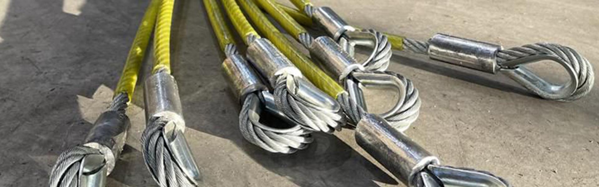 Customised steel ropes with coloured PVC coating